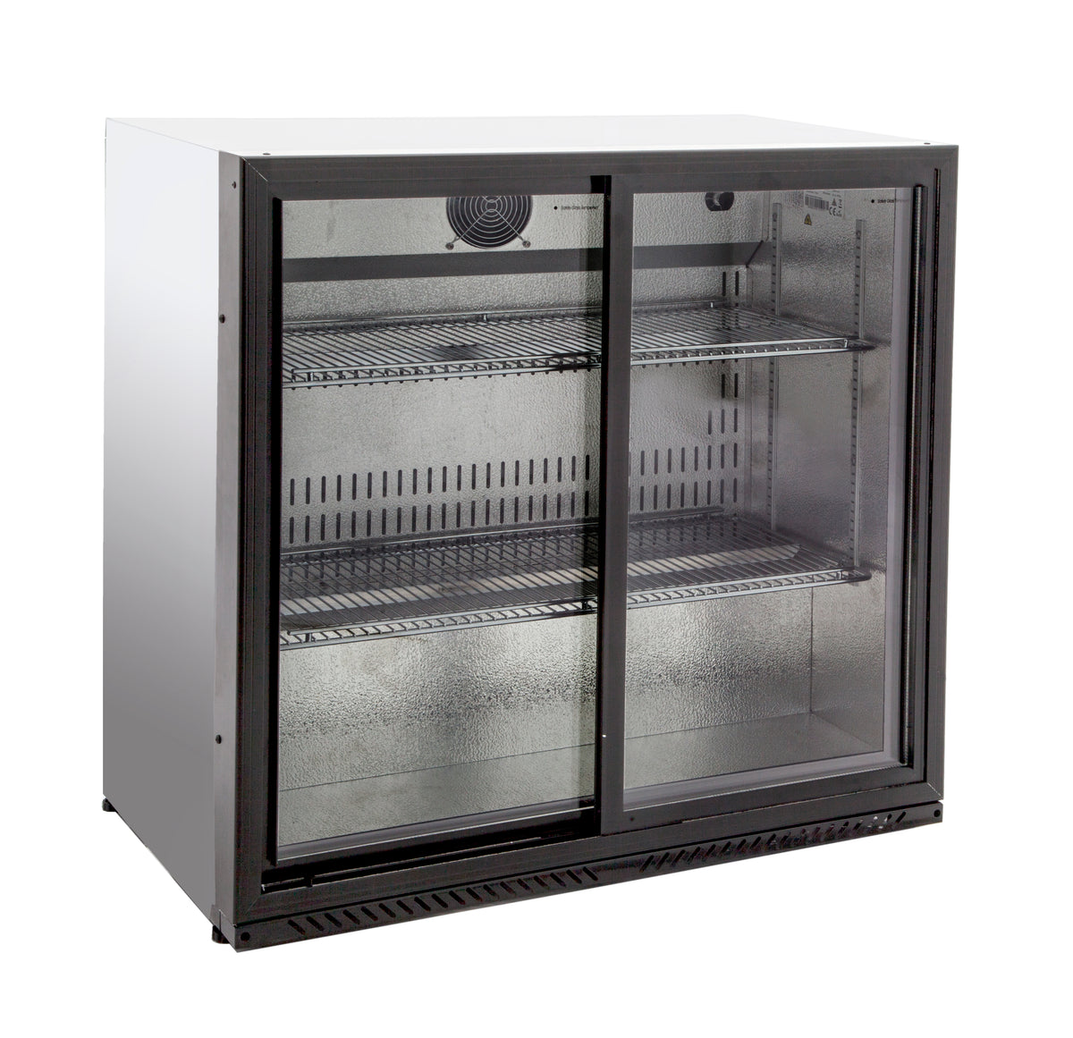 Sterling Pro Double Door Hinged Bottle Cooler Black Evans